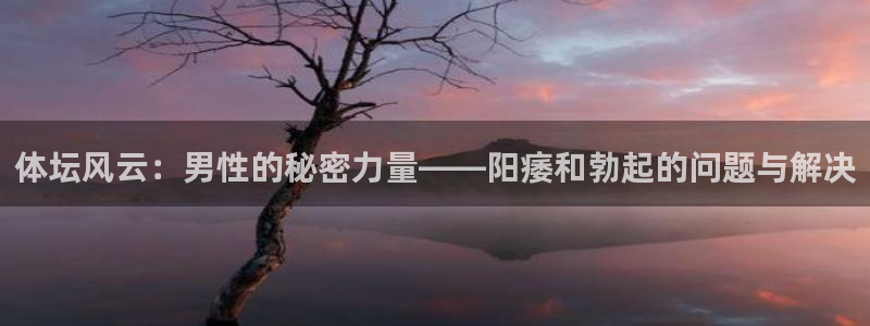678体育官网地址：体坛风云：男性的秘密力量——阳痿和勃起的问题与解决