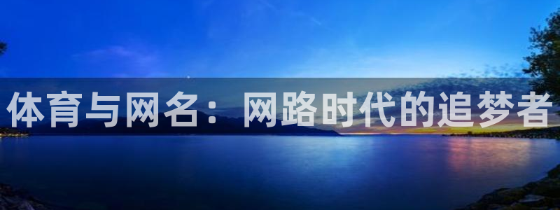 678体育：体育与网名：网路时代的追梦者